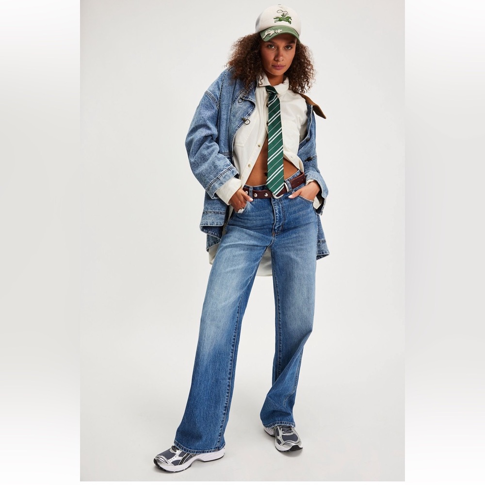 Rolla’s wide leg high rise jeans